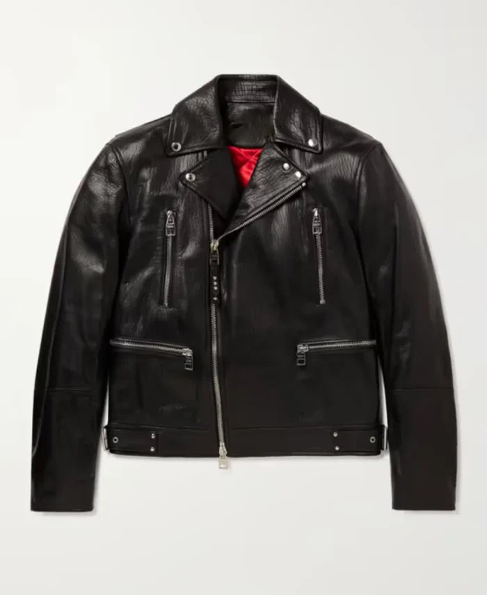 Alexander Mcqueen Biker Slim Fit Leather Jacket