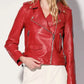 Celebrity IOU S10 Jane Seymour Leather Biker Jacket
