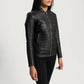 Cityscape Black Leather Biker Jacket