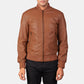 Shane Brown Leather Bomber Jacket
