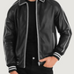 Men’s Cooper Black Leather Varsity Jacket