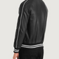 Men’s Cooper Black Leather Varsity Jacket