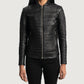 Women Quilted Black Leather Biker Jacket